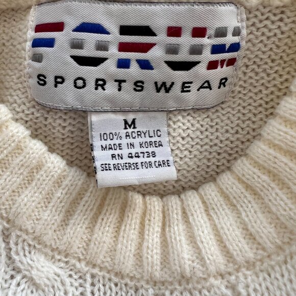 80's Ivory Pullover Sweater - Size Medium - Forum Sportswear - Picture 7 of 7